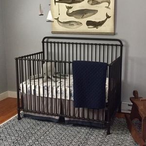 RH Baby & Child tailored border crib skirt